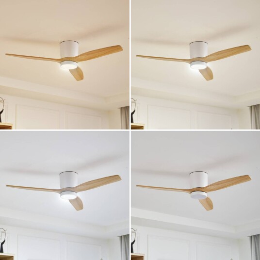 Lucande LED-takvifte Faipari hvit DC stillegående 132 cm Lucande LED-takvifte Faipari hvit DC stillegående 132 cm