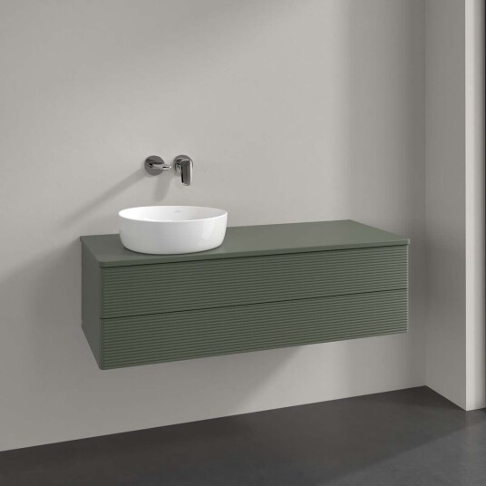 Villeroy & Boch Antao Servantskap med 2 skuffer 120x50x36 cm m/lys Grønn Matt Villeroy & Boch Antao Servantskap med 2 skuffer 120x50x36 cm m/lys Grønn Matt