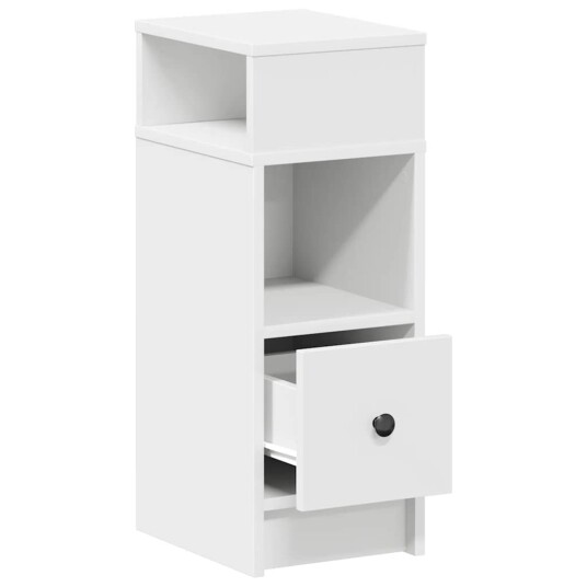 Nattbord 2 stk med skuff hvit 25x31x66 cm 8721158574947