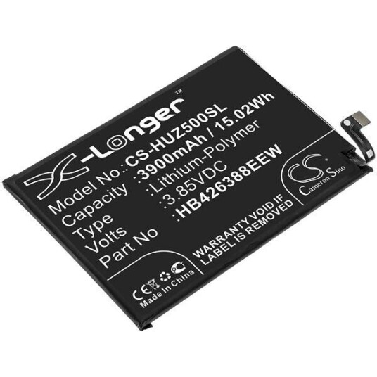 Huawei DVC-AN20 batteri (3900 mAh 3.85 V, Sort)