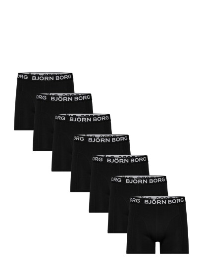Björn Borg Cotton Stretch Boxer + Wash Bag 7P Black XS Björn Borg Cotton Stretch Boxer + Wash Bag 7P Black XS