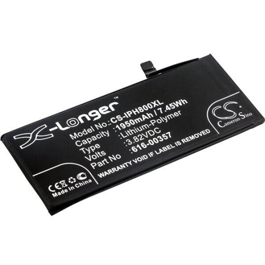 Apple MQ7F2LL/A batteri (1950 mAh 3.82 V, Sort) Apple MQ7F2LL/A batteri (1950 mAh 3.82 V, Sort)