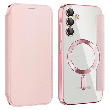 Samsung Galaxy A15 Flip-deksel med kortspor MagSafe-kompatibel Rosa