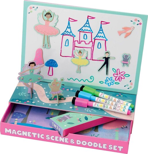 Floss & Rock Magnetic Scene & Doodle Set - Enchanted - PURPLE - 30X23X4