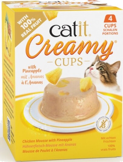 Catit Creamy Cups med ananas Kylling 4 x 25 g