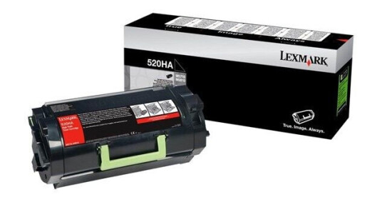 Lexmark 52D0HA0 / 520HA Black Toner - Laser toner Svart