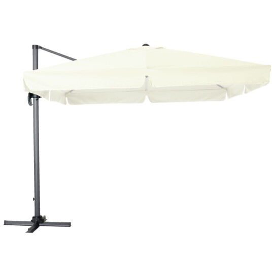VEGA Fritthengende parasoll Breva; 295x295x270 cm LxBxH; Ecru; Kvadratisk
