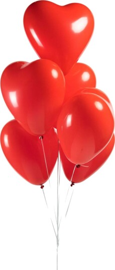Globos Hjerteballonger 30 cm Rød 6 stk