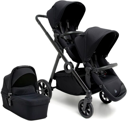 Beemoo Pro Multi 2 Søskenvogn inkl. Liggedel Coffee Black