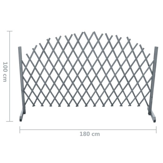 vidaXL Espaliergjerde heltre gran 1,8x1 m grå