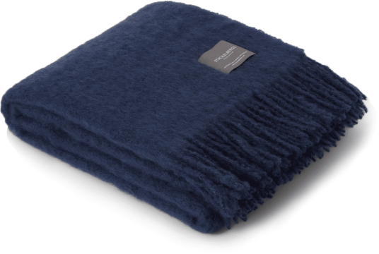Stackelbergs Mohair pledd Denim dark blue Stackelbergs Mohair pledd Denim dark blue
