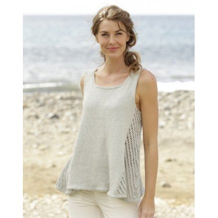 Venezia Top by DROPS Design Topp Strikkeoppskrift str S XXXL