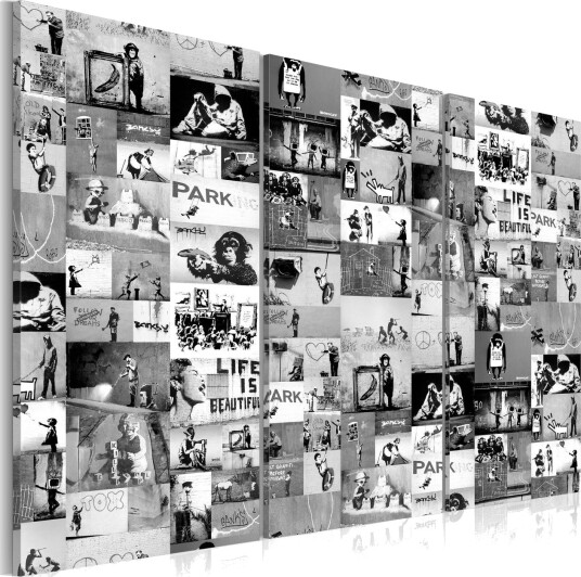 Bilde Banksy Graffiti Collage Iii 120x80 Artgeist sp. z o. o.