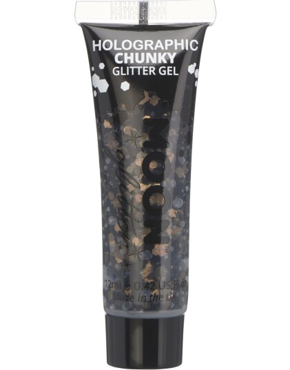 Svart Holografisk Chunky Glittergele Svart Holografisk Chunky Glittergele