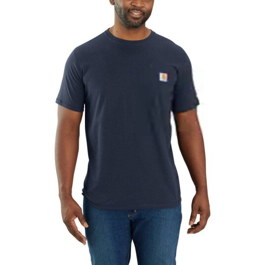 Carhartt Men"s Carhartt Force Relaxed Fit Midweight Short-Sleeve Pocket T-Shirt Navy XL Carhartt Men"s Carhartt Force Relaxed Fit Midweight Short-Sleeve Pocket T-Shirt Navy XL
