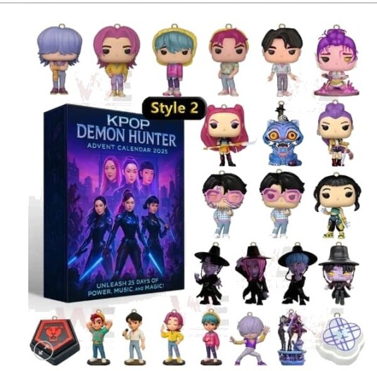 K pop Demon Hunters Akryl Adventskalender Sett   24 Dager Overraskelsesgaveeske for Fans og Barn B
