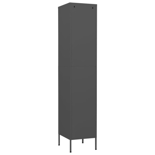 vidaXL Oppbevaringsskap antrasitt 35x46x180 cm stål