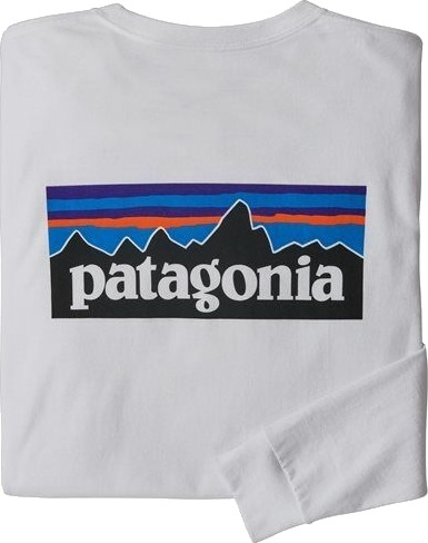 Patagonia P-6 Logo LS Responsibili-Tee Men White White XL
