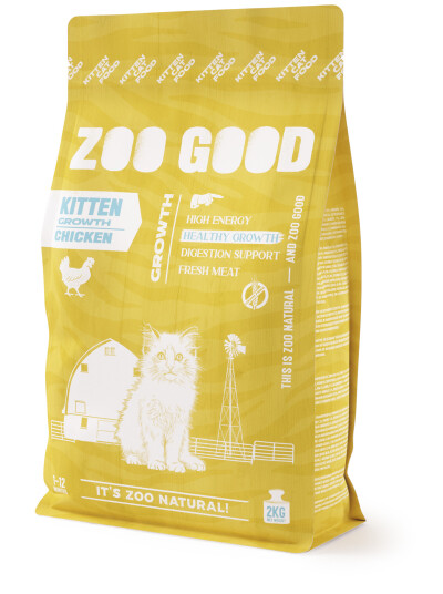 Zoo Good Kornfri Kylling for Kattunger 2 kg - Fullfôr for Katt Zoo Good Kornfri Kylling for Kattunger 2 kg - Fullfôr for Katt