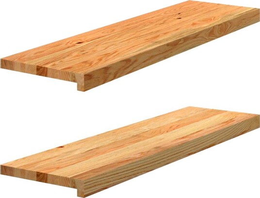 2 Stk Lysebrun 90x25x2cm Heltre Eik 2 Stk Lysebrun 90x25x2cm Heltre Eik