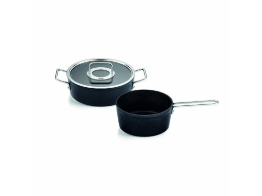 Fissler Adamant Blandet Sett Antrasitt Rustfritt Stål Aluminium Rustfritt Stål Glass Keramisk Elektrisk Gass Halogen Induksjon