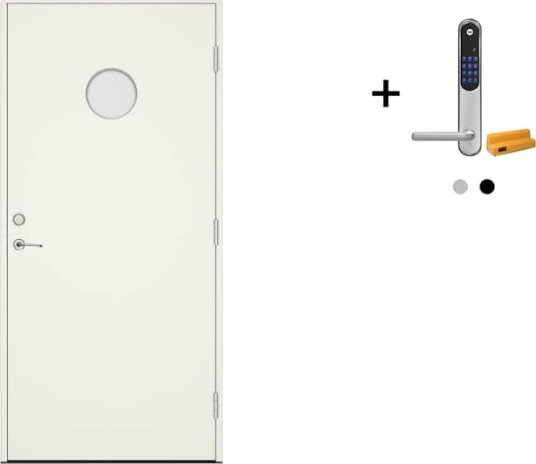 Ytterdør Swedoor Advance-Line Nordic Bergen med Yale Doorman Classic Home