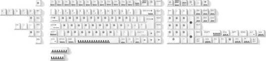 Keychron PBT Keycap Set Classic Piano Nordisk hvit PBT 114 BO