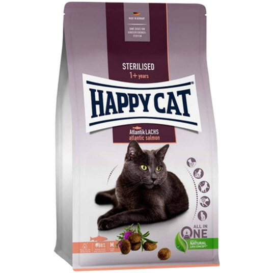 Happy Cat Voksen Kattemat Sterilisert Laks 1,3 kg - Tørrfôr for Katter Happy Cat Voksen Kattemat Sterilisert Laks 1,3 kg - Tørrfôr for Katter