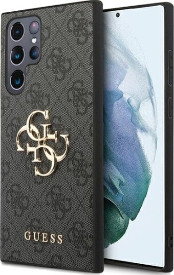 Guess 4G Big Metal Logo Samsung Galaxy S22 Ultra 5G Hybrid-deksel Grå