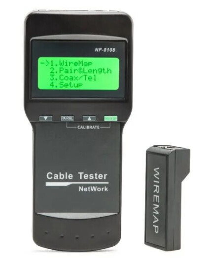 Luxorparts Kabeltester med LCD for nettverkskabel Luxorparts Kabeltester med LCD for nettverkskabel