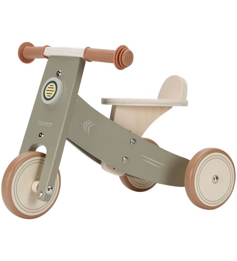 Little Dutch Løbecykel Træ Olive Green One Size