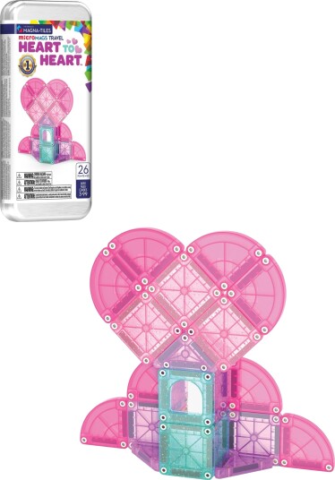 Magna Tiles Micromags Reisesett Heart To Heart 26 Deler