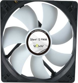 Gelid Solutions Silent 12 Pwm Vifte 12cm 750 Rpm 1500 Rpm Sort Hvit