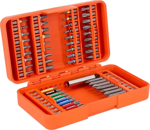 Bahco 1/4" Bitssett 54 Deler - Fargekodede Bits for Elektroverktøy