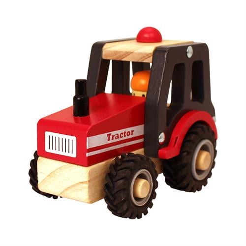 Magni Wooden tractor with rubber wheels 2438