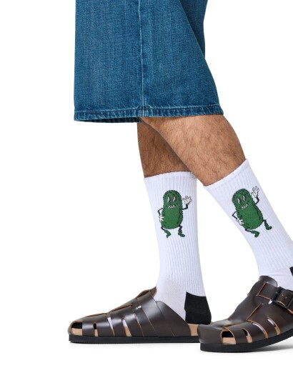 Happy Socks Pickle Sneaker Sock Green 36 40