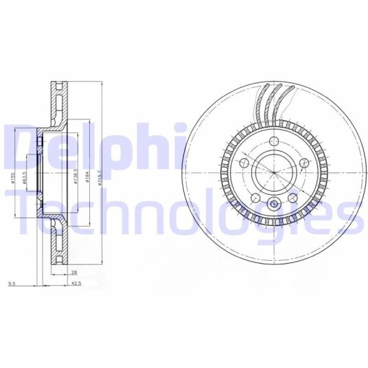 Bremseskive DELPHI BG3784
