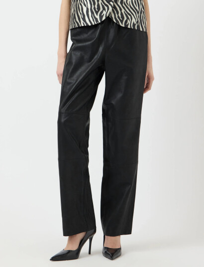 YAS Yassophie Hw Leather Pants Noos   Black   S