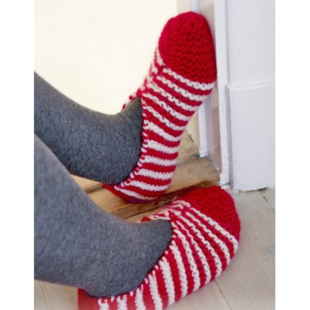 Candy Steps by DROPS Design Tøfler Strikkeoppskrift str 29 46