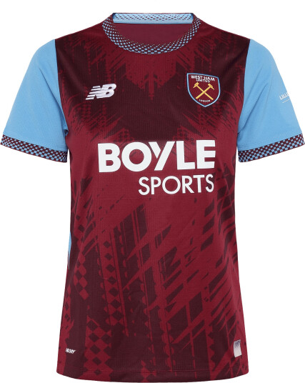 New Balance West Ham United 26/27 Home Womens Short Sleeve Jersey Burgundy XL