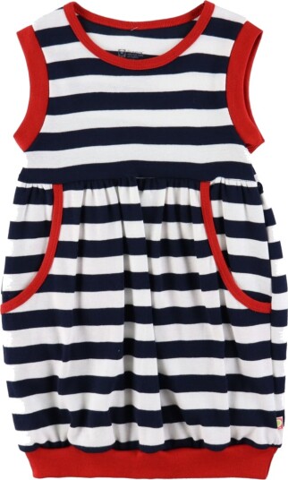 Katvig Kjole   Navy/Hvit Stripet   Katvig   2 år 92   Kjole Blå Rød