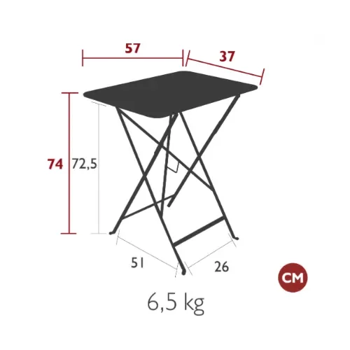 Fermob Bistro bord 37x57 cm Black Cherry