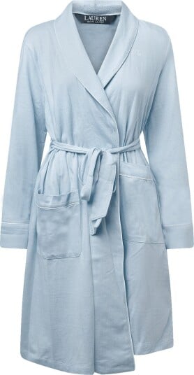 Lauren Ralph Lauren Homewear Lrl L/S Short Shawl Collar Robe BLUE XS
