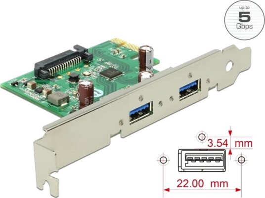 Delock PCIe USB 3.0 2 Port 89391