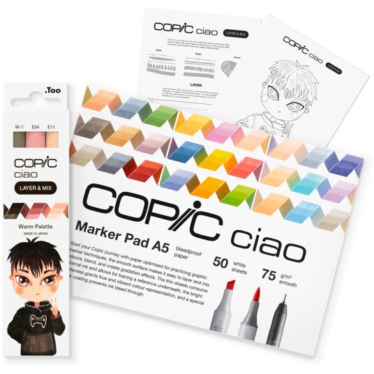 Copic Ciao Layer & Mix Manga Starter Set Warm Copic Ciao Layer & Mix Manga Starter Set Warm
