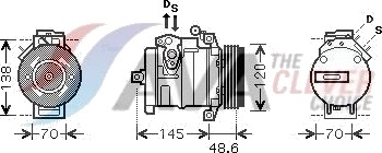 AC-kompressor AVA COOLING SYSTEMS BWAK345