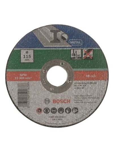 Bosch Kappeskive Rett Metall D= 115 mm