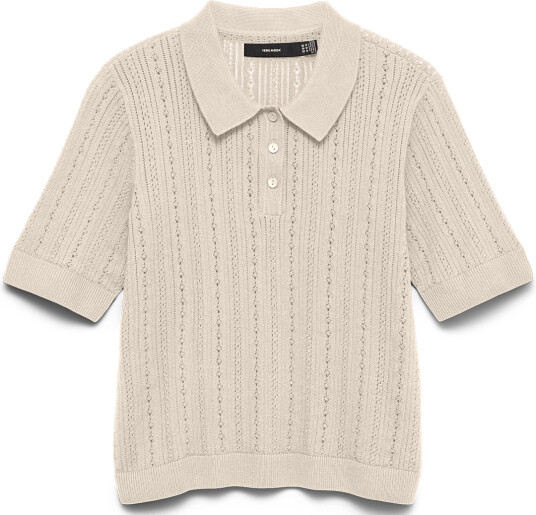 Vero Moda Vmsally 2/4 Poloneck Pullover Boo - Cream - XS