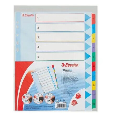 Esselte divider 10 parts for A4 Maxi tabbed (pack of 10)