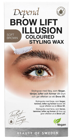Depend Brow Lift Illusion Coloured Styling Wax Soft Brown 5g